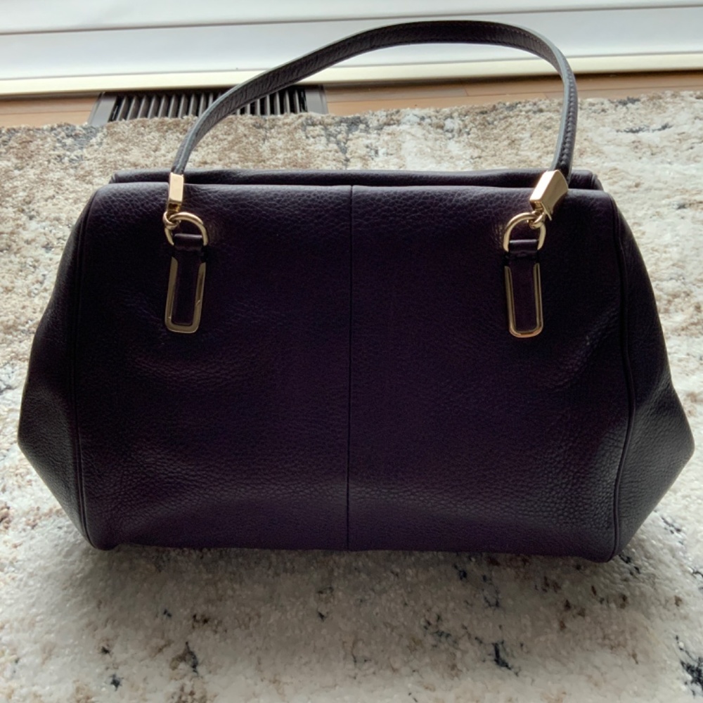 Authentic Purple leather  Coach handbag - Picture 2 of 7